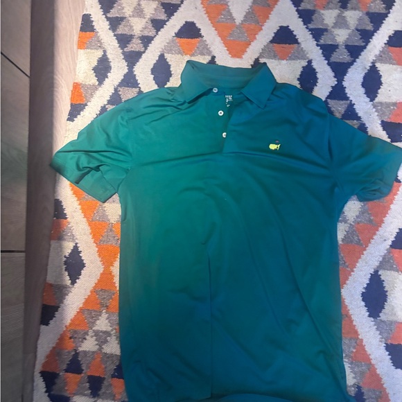 Masters Teal Polo Shirt with Yellow Logo - Picture 1 of 3